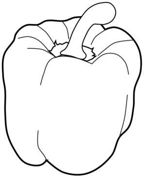 Biber boyama sayfası,  coloring page, Kırmızı Dolmalık Biber, 