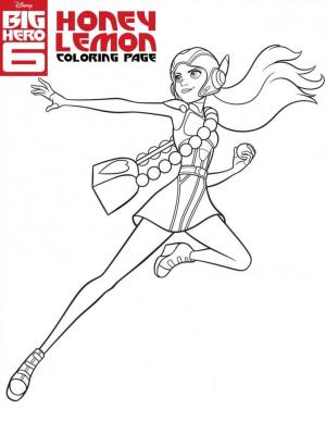 Big Hero 6 boyama sayfası,  coloring page, Honey Lemon, 