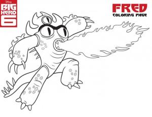 Big Hero 6 boyama sayfası,  coloring page, Fred Ateş Püskürtme big hero 6, 