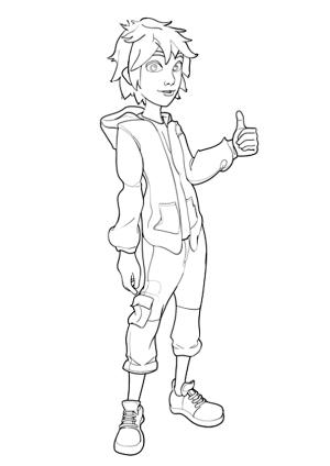 Big Hero 6 boyama sayfası,  coloring page, Big Hero 6’da Hiro Hamada, 