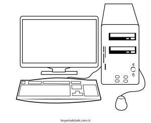 Bilgisayar boyama sayfası – sanatsal çalışma, çocuklar için