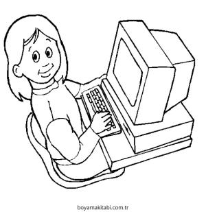 Bilgisayar boyama sayfası – okul öncesi, evde etkinlik