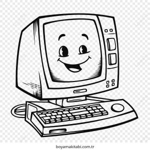 Bilgisayar boyama sayfası – kolay boyama, eğitici aktivite