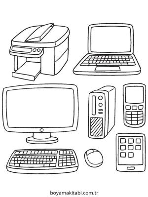 Bilgisayar boyama sayfası – boyama etkinliği, çocuk aktivitesi