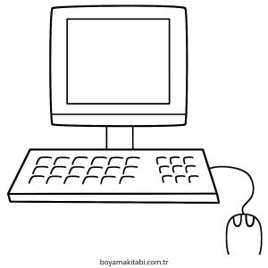 Bilgisayar boyama sayfası – kolay boyama, eğitici aktivite