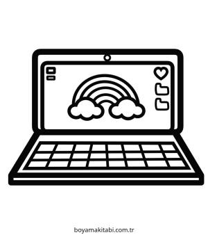 Bilgisayar boyama sayfası – keyifli zaman, renkli çizimler