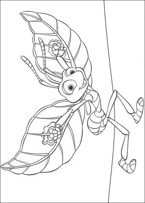 Bir Böceğin Hayatı boyama sayfası,  coloring page, Yaprak Kanatlı Flik, 