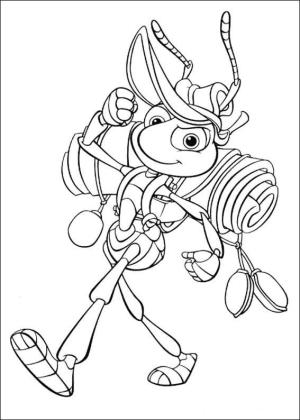 Bir Böceğin Hayatı boyama sayfası,  coloring page, Flik Pikniğe Gidiyor, 