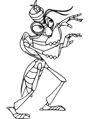 Bir Böceğin Yaşamı boyama sayfası,  coloring page, Manny Mantis Bir Böceğin Hayatı, 