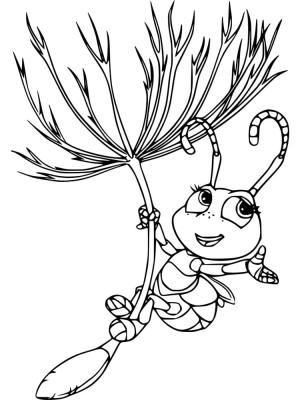 Bir Böceğin Yaşamı boyama sayfası,  coloring page, Bir Böceğin Yaşamı mutlu, 