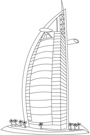 Birleşik Arap Emirlikleri boyama sayfası,  coloring page, Burj al Arap, 