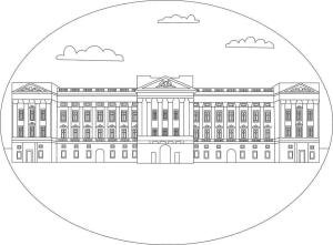 Birleşik Krallık boyama sayfası,  coloring page, Buckingham Sarayı, 