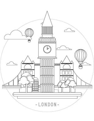 Birleşik Krallık boyama sayfası,  coloring page, Londra, 