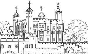 Birleşik Krallık boyama sayfası,  coloring page, Londra Kulesi, 