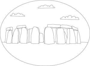 Birleşik Krallık boyama sayfası,  coloring page, İnanılmaz Stonehenge, 