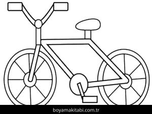 Bisiklet boyama sayfası – okul öncesi, evde etkinlik