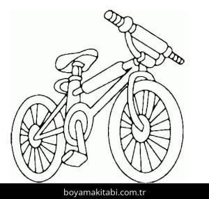 Bisiklet boyama sayfası – okul öncesi, evde etkinlik