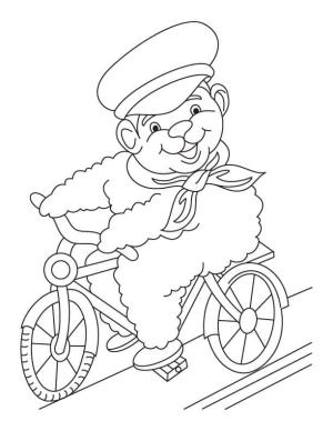 Bisiklet boyama sayfası,  coloring page, Yazdırılabilir Bisiklet Sürme, 