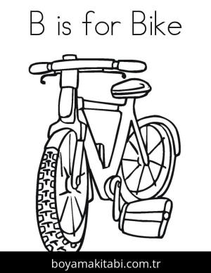 Bisiklet boyama sayfası – boyama çalışması, yaratıcılığı geliştirir