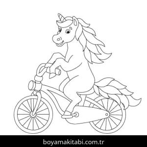 Bisiklet boyama sayfası – eğitici aktivite, yaratıcılık