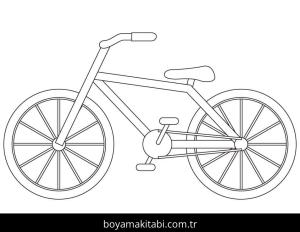 Bisiklet boyama sayfası – eğlenceli etkinlik, el becerilerini geliştirir