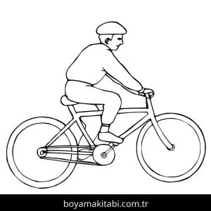 Bisiklet boyama sayfası – keyifli zaman, renkli çizimler