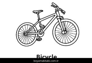 Bisiklet boyama sayfası – sevimli karakter, sanatsal çalışma