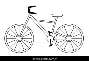 Bisiklet boyama sayfası – çocuk aktivitesi, PDF indir