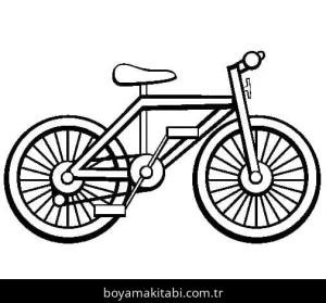 Bisiklet boyama sayfası – basit çizim, kolay boyama