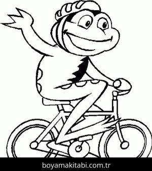 Bisiklet boyama sayfası – kolay boyama, eğitici aktivite