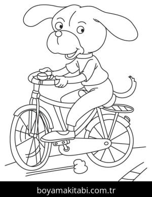 Bisiklet boyama sayfası – el becerilerini geliştirir, boyama çalışması