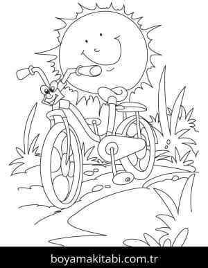 Bisiklet boyama sayfası – ücretsiz yazdır, boyama etkinliği