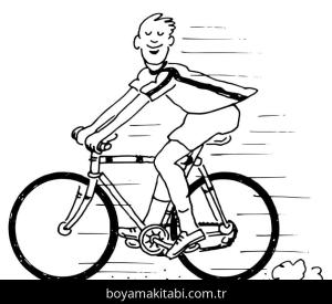 Bisiklet boyama sayfası – sanatsal çalışma, çocuklar için
