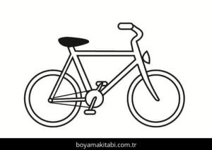 Bisiklet boyama sayfası – boyama etkinliği, çocuk aktivitesi
