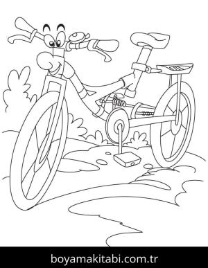 Bisiklet boyama sayfası – yaratıcılığı geliştirir, keyifli zaman
