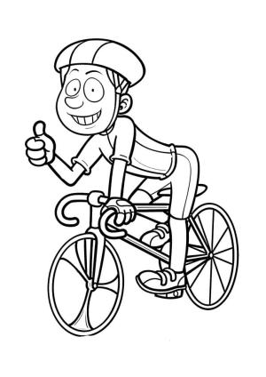 Bisiklete Binme boyama sayfası,  coloring page, Bisikletçiler, 