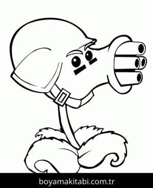 Bitkiler ve Zombiler boyama sayfası – boyama etkinliği, çocuk aktivitesi