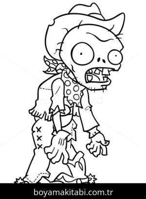 Bitkiler ve Zombiler boyama sayfası – okul öncesi, evde etkinlik