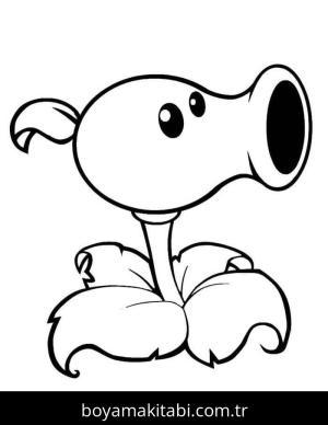 Bitkiler ve Zombiler boyama sayfası – el becerilerini geliştirir, boyama çalışması