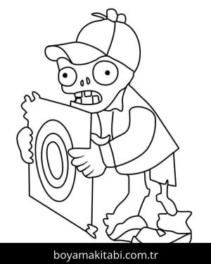 Bitkiler ve Zombiler boyama sayfası – eğitici aktivite, yaratıcılık