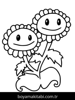 Bitkiler ve Zombiler boyama sayfası – yaratıcılığı geliştirir, keyifli zaman