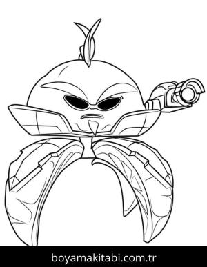 Bitkiler ve Zombiler boyama sayfası – kolay boyama, eğitici aktivite