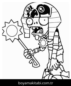 Bitkiler ve Zombiler boyama sayfası – keyifli zaman, renkli çizimler