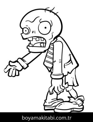 Bitkiler ve Zombiler boyama sayfası – çocuk aktivitesi, PDF indir