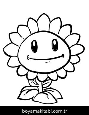 Bitkiler ve Zombiler boyama sayfası – PDF indir, sevimli karakter