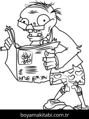 Bitkiler ve Zombiler boyama sayfası – yaratıcılık, eğlenceli etkinlik