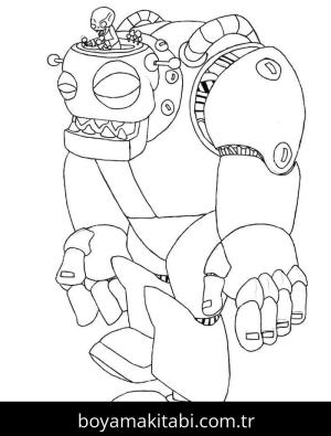 Bitkiler ve Zombiler boyama sayfası – eğitici aktivite, yaratıcılık