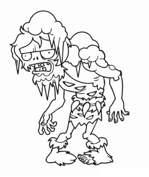 Bitkiler vs Zombiler boyama sayfası,  coloring page, Bitkiler vs Zombiler Beyin Donması, 