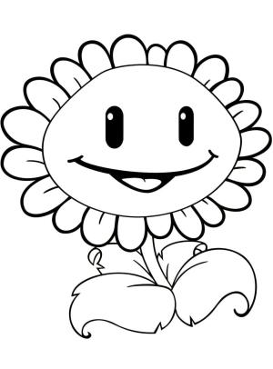 Bitkiler vs Zombiler boyama sayfası,  coloring page, Bitkiler vs Zombiler Ayçiçeği, 