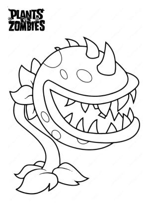 Bitkiler vs Zombiler boyama sayfası,  coloring page, Bitkiler vs Zombies Chomper, 